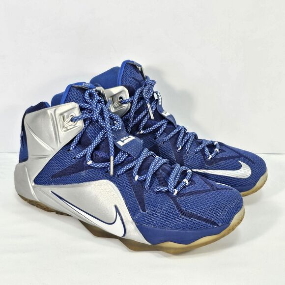 Nike LeBron 12 What if 684593-410 Men's US Size 11 Blue Silver Shoes Sneakers - Picture 1 of 9